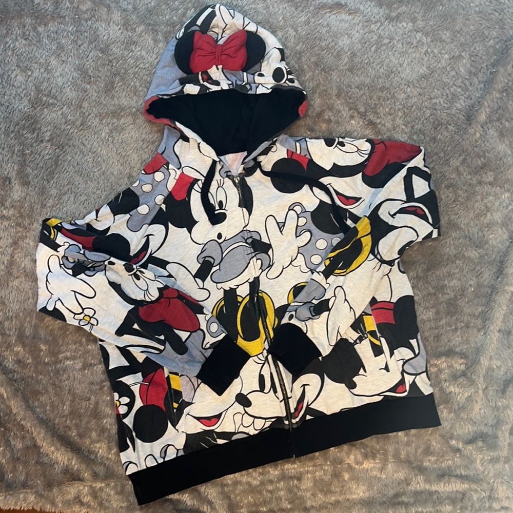 Disney Minnie Mouse Hooded Zip up Sweatshirt plus size